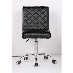 Office Meeting Chair Comfortable Black PU Leather Swivel Commercial Chair with Wheels