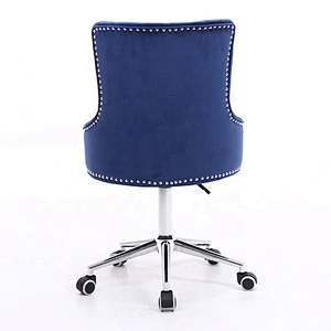 Hot Sale Cheap Beautiful blue high back velvet office chair