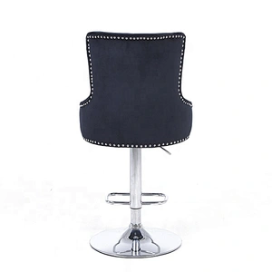 European Style Nordic fashion luxury High Counter velvet fabric bar stool