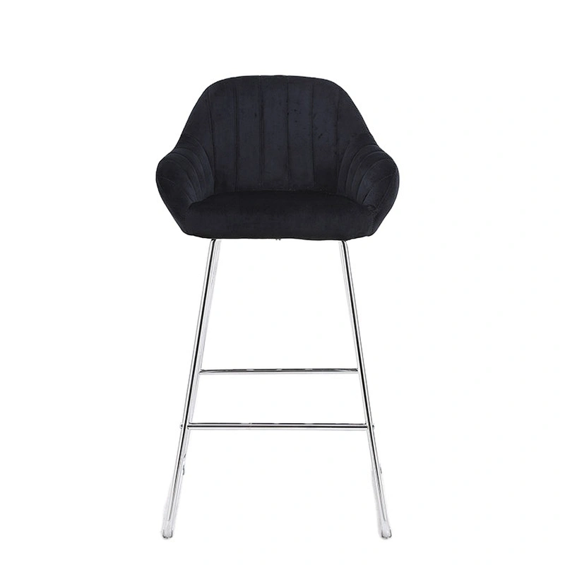 Modern new design bar chair velvet metal bar chair