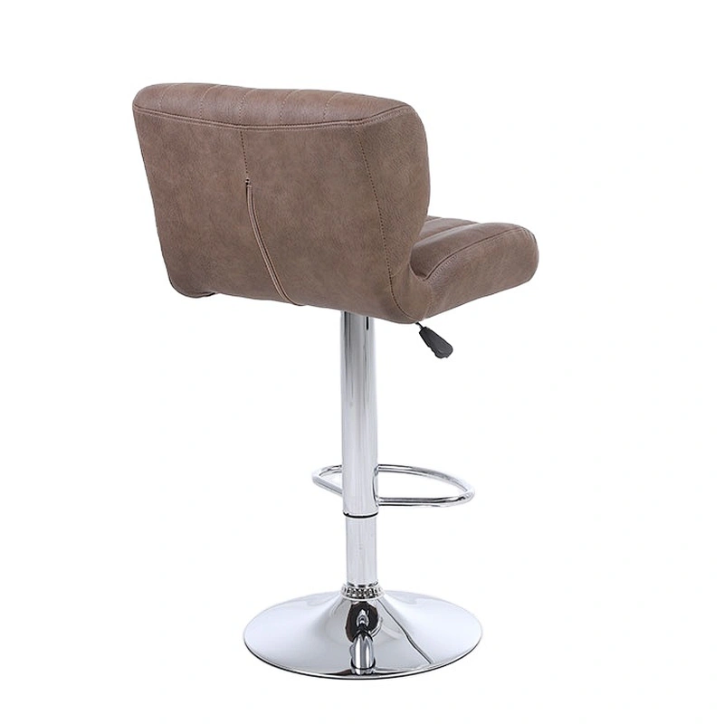 Leather height adjustable cafe seat bar chair