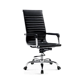 Luxury executive high back leather convertible revolving office chair