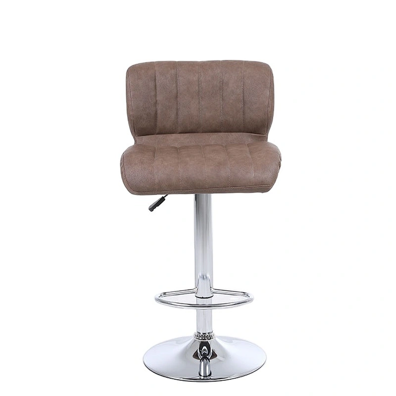 Leather height adjustable cafe seat bar chair