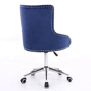 Hot Sale Cheap Beautiful blue high back velvet office chair