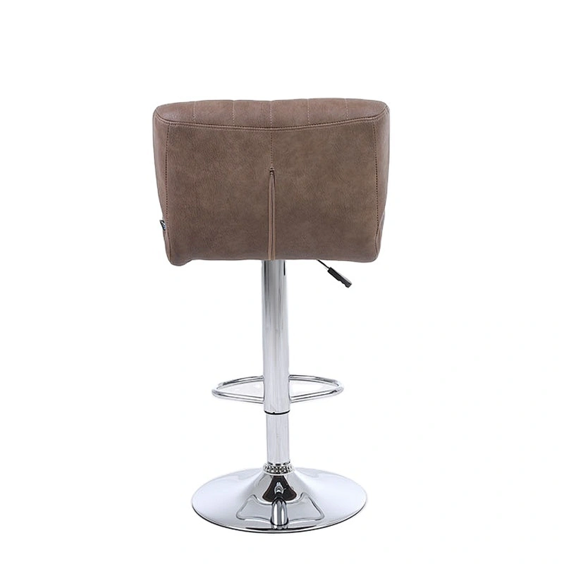 Leather height adjustable cafe seat bar chair