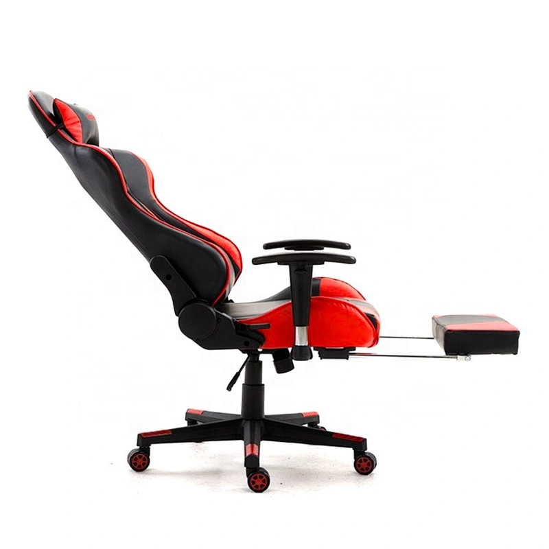 Best Selling Red With Black Customized Modern PC Gaming Chair With Footrest