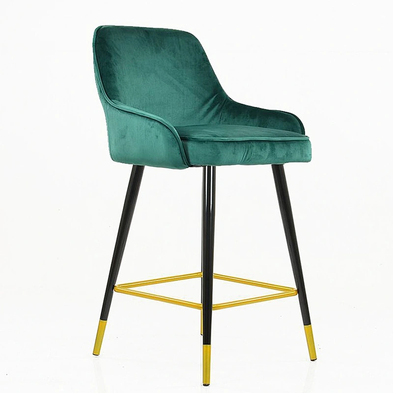 Iron metal foot back cafe dining room chair living room study bar bar chair leisure chair