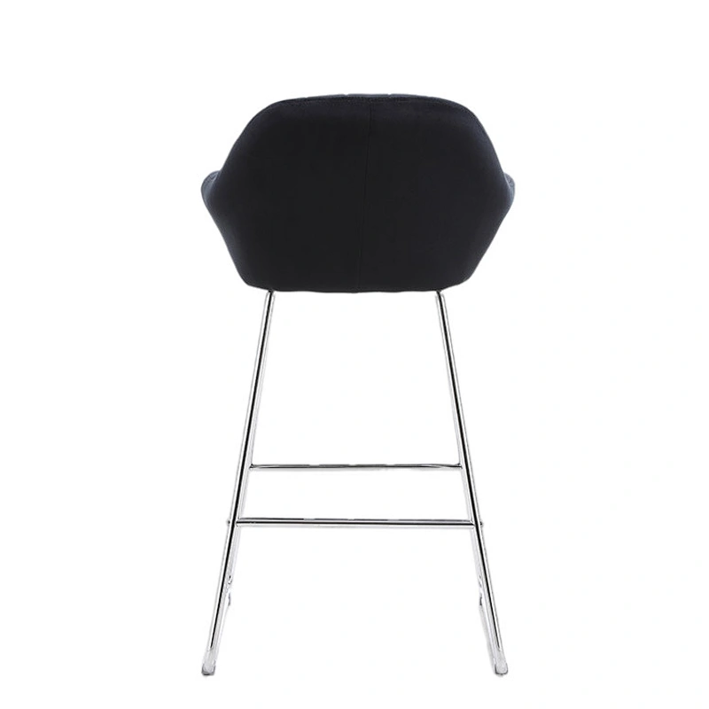 Hot selling backrest soft foreskin bar chair home wrought iron high stool net red ins cafe bar chair