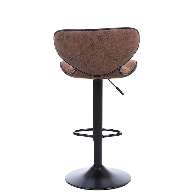 European and American hot selling backrest retro bronzing velvet personality black base restaurant home cafe bar chair