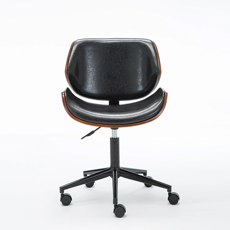Factory direct sales in Europe and America with pulley backrest home cafe bar chair lift rotating curved wood high stool