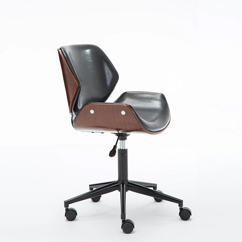 Factory direct sales in Europe and America with pulley backrest home cafe bar chair lift rotating curved wood high stool