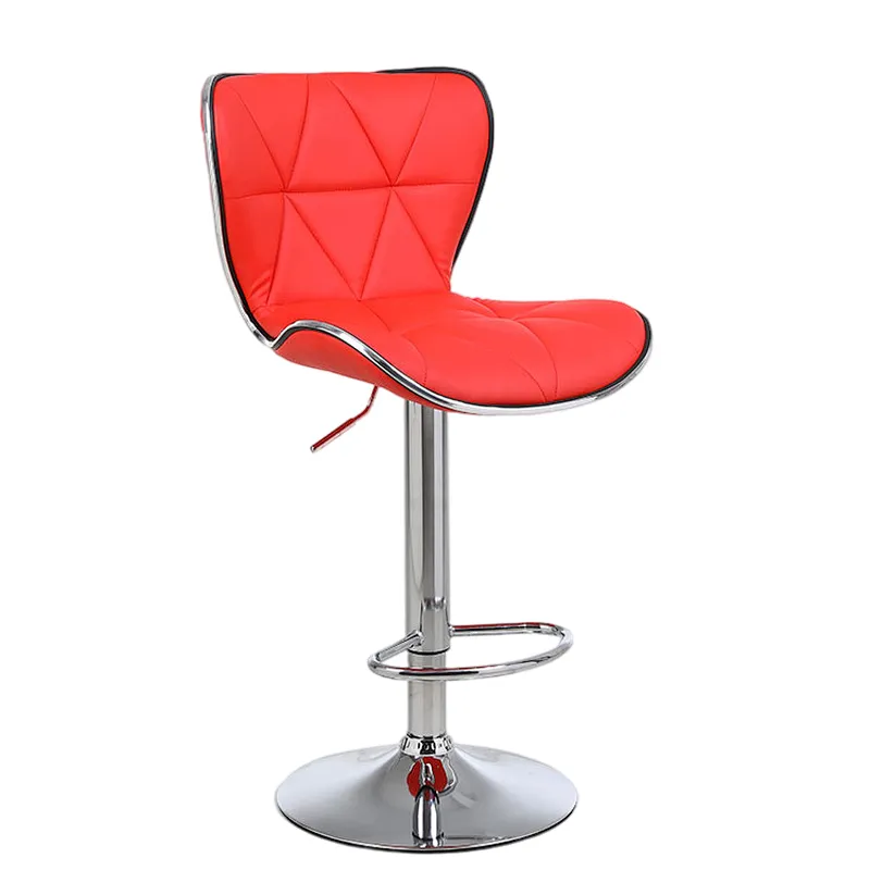 Modern Adjustable High Back breakfast commercial bar stool modern chairs  black