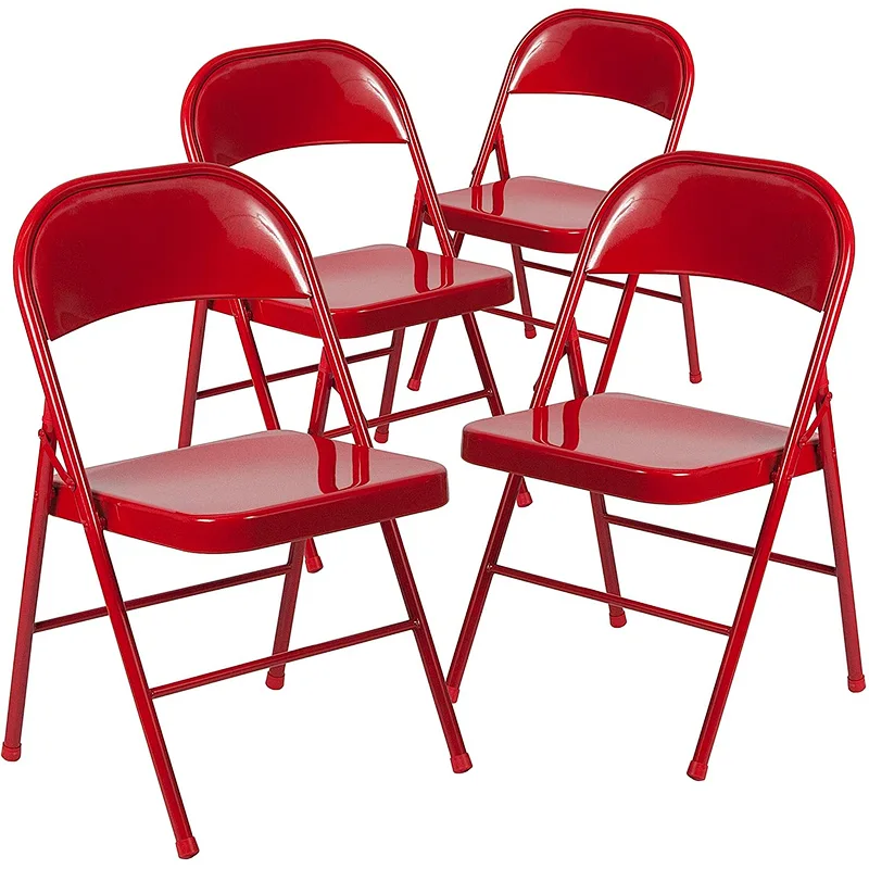 Cheap Metal Leather Seat Outdoor portable Folding Chair