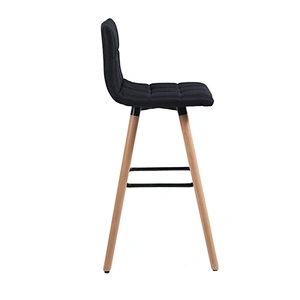 JIEMAX Bar Stool Nordic  Classic High Kitchen Counter Chair Modern Fabric Wooden Swivel Bar Stool With Back