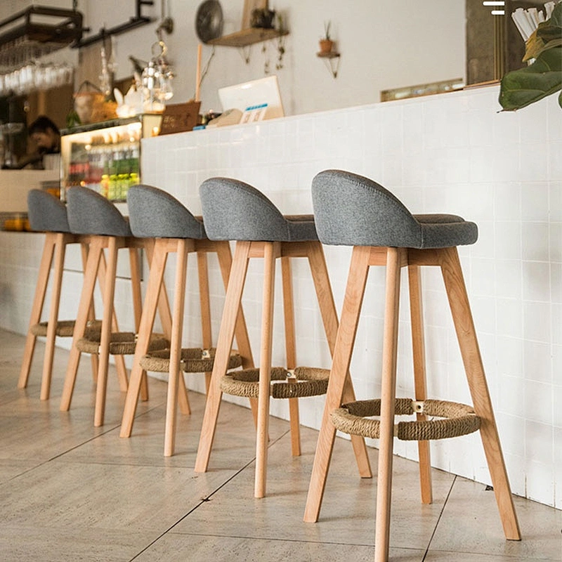 New style wood legs high kitchen island chair bar stool