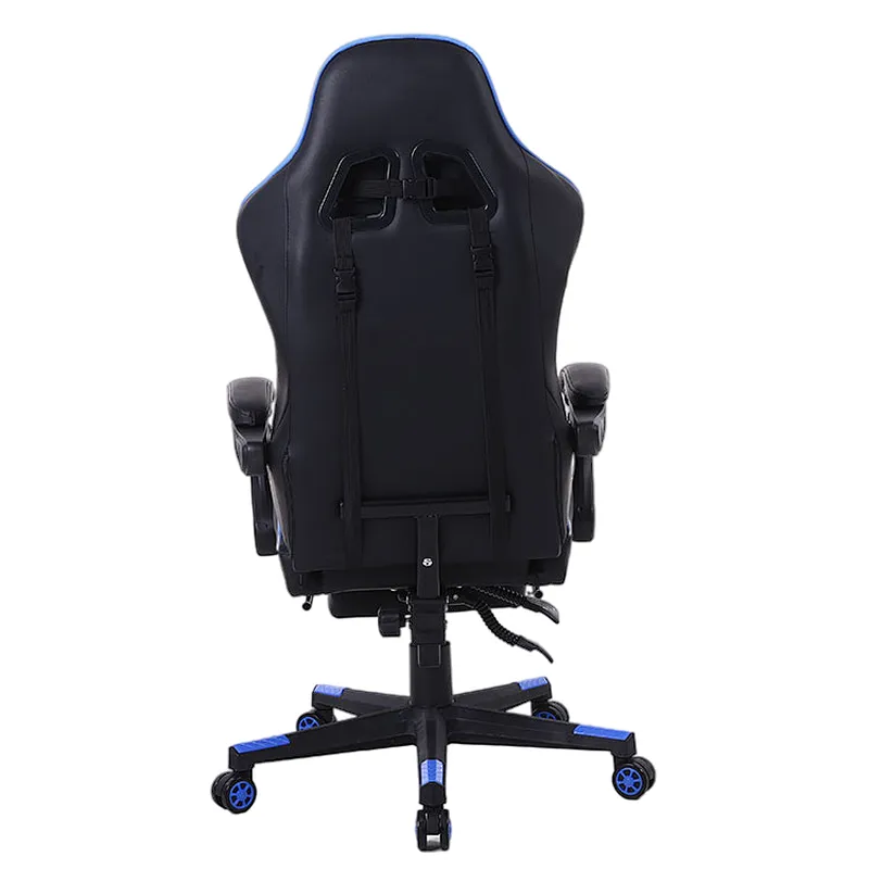 Anji New Design Line Grey With Black PVC 2D Armrest ergonomic gaming chair custom