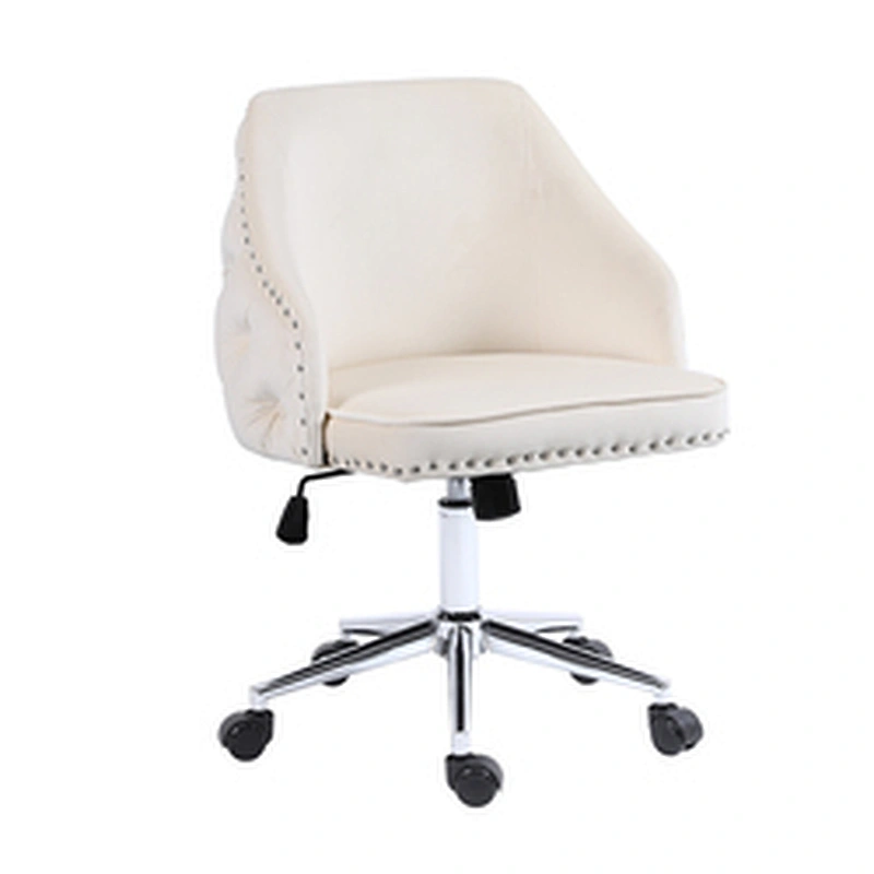 Soft Velvet Leisure Accent Chair Corner Side Chair Confortable Swivel Vanity Chair for Bedroom
