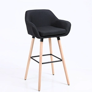 Luxury Modern Nordic style new Design Restaurant Kitchen Cheap High Chair Fabric Cover bar stool with back
