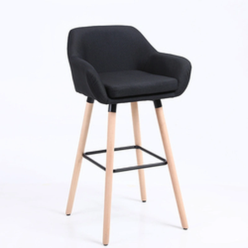 Luxury Modern Nordic style new Design Restaurant Kitchen Cheap High Chair Fabric Cover bar stool with back