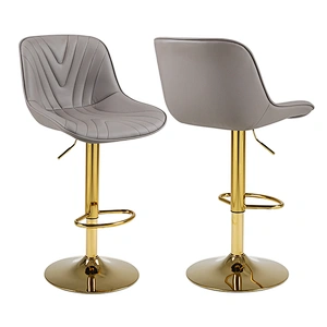 Chic Bar Stool with Sleek Lines and Plush Upholstery