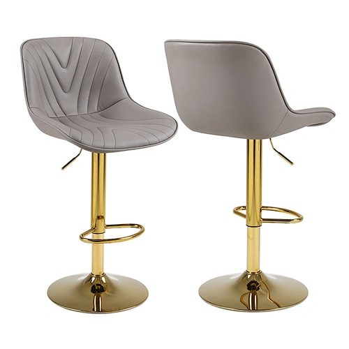 Chic Bar Stool with Sleek Lines and Plush Upholstery