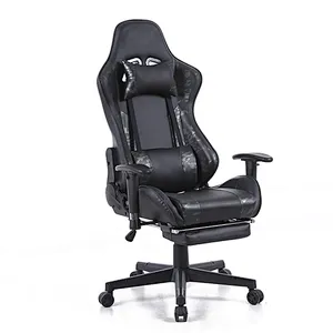 Pink Cute Seat Pink PVC Racing Swivel Computer Office Chair Gaming Chair With 2D Armrest