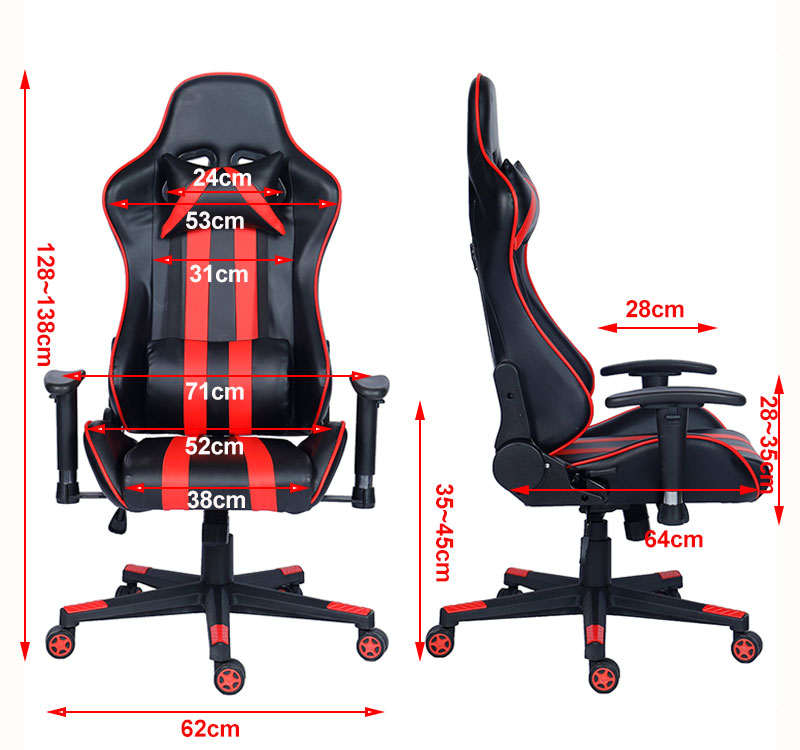 Factory Supply red racing seat gaming chair image