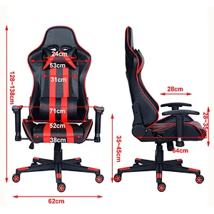 Factory Supply red racing seat gaming chair image