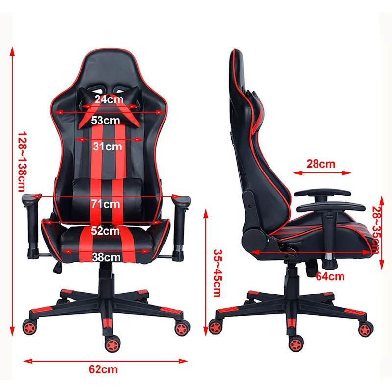 Factory Supply red racing seat gaming chair image