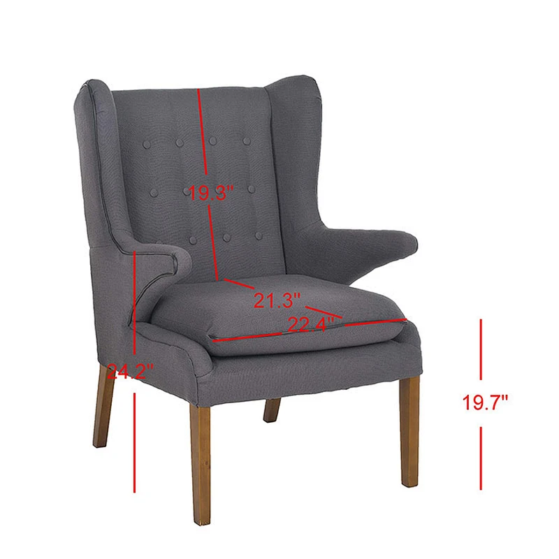 Modern Designer Furniture living room dining room Mid-Century Steel Gray Arm Chair