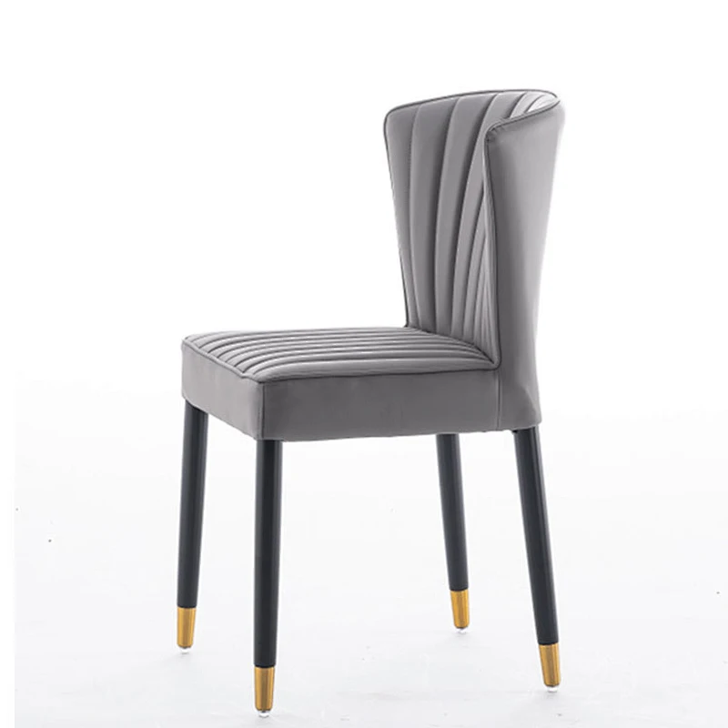 Nordic luxury dining chair home modern minimalist coffee chair spot leather chair