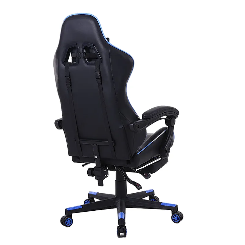 Anji New Design Line Grey With Black PVC 2D Armrest ergonomic gaming chair custom