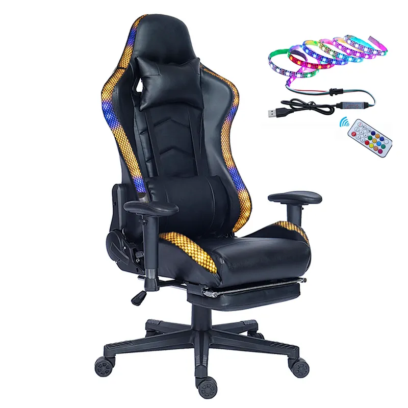 Led rgb light personal use cheap new wholesale luxury gaming chair rgb