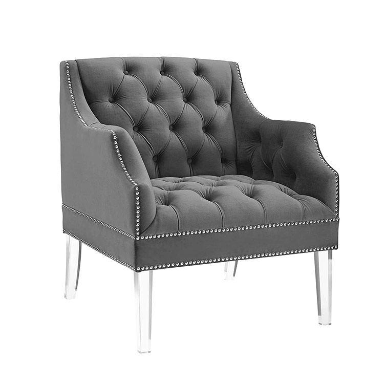 High Quality Upholstered Velvet Arm Chair Modern Design Accent chair Living Room Sofa Chair
