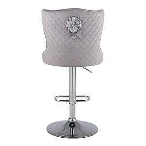 Wholesale Nordic Luxury Modern Breakfast Velvet Bar chairs with chic design