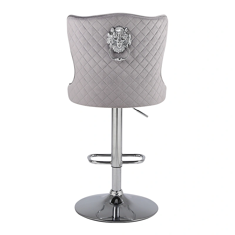 Wholesale Nordic Luxury Modern Breakfast Velvet Bar chairs with chic design