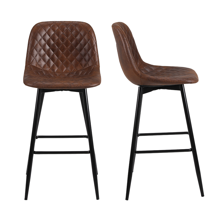 Distressed Bar Stool with Shabby Chic Look