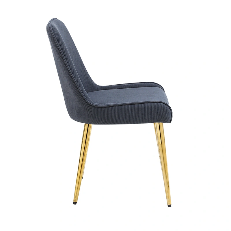 Modern Design Luxury European Upholstered Dining Room Chairs Blue Velvet Dining Chairs With Gold Legs