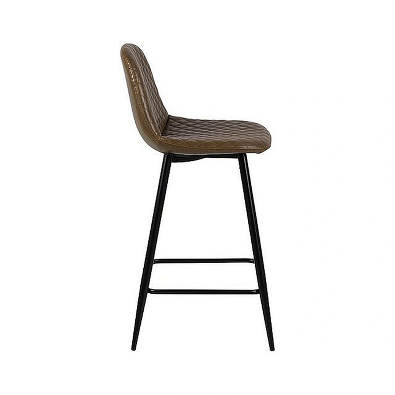 Velvet Bar Counter Stool Home Modern Minimalist Casual Cafe Furniture Gold Metal High Bar Chairs for Bar Table Sale Purple