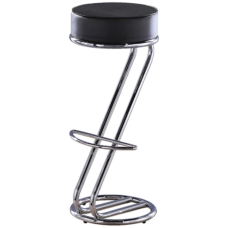 Comfortable upholstered black z shape bar stool