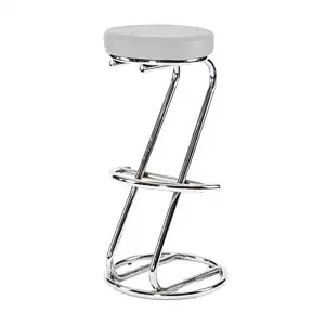 Comfortable upholstered black z shape bar stool