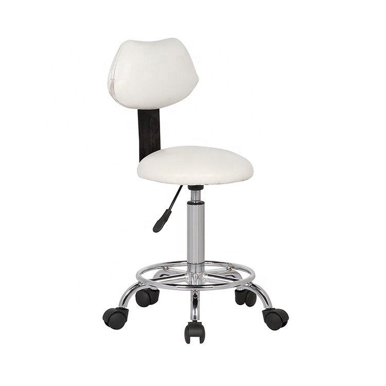 White Caressoft Beige Medical and Drafting Doctor Chair With Back Cushion