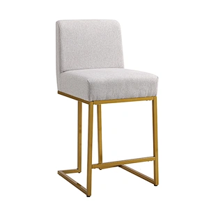 Padded Bar Stool with Plush Upholstery
