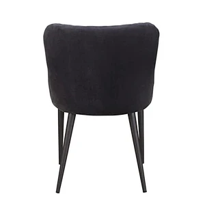 Padded velvet seat with diamond-tufted design modern dining room chair