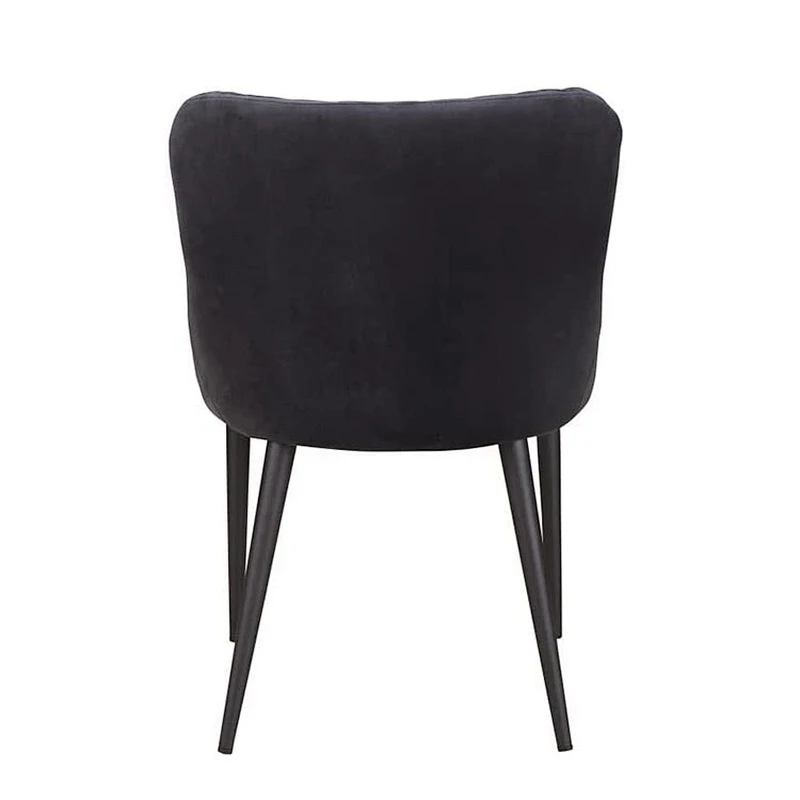 Padded velvet seat with diamond-tufted design modern dining room chair