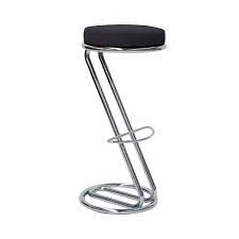 Comfortable upholstered black z shape bar stool