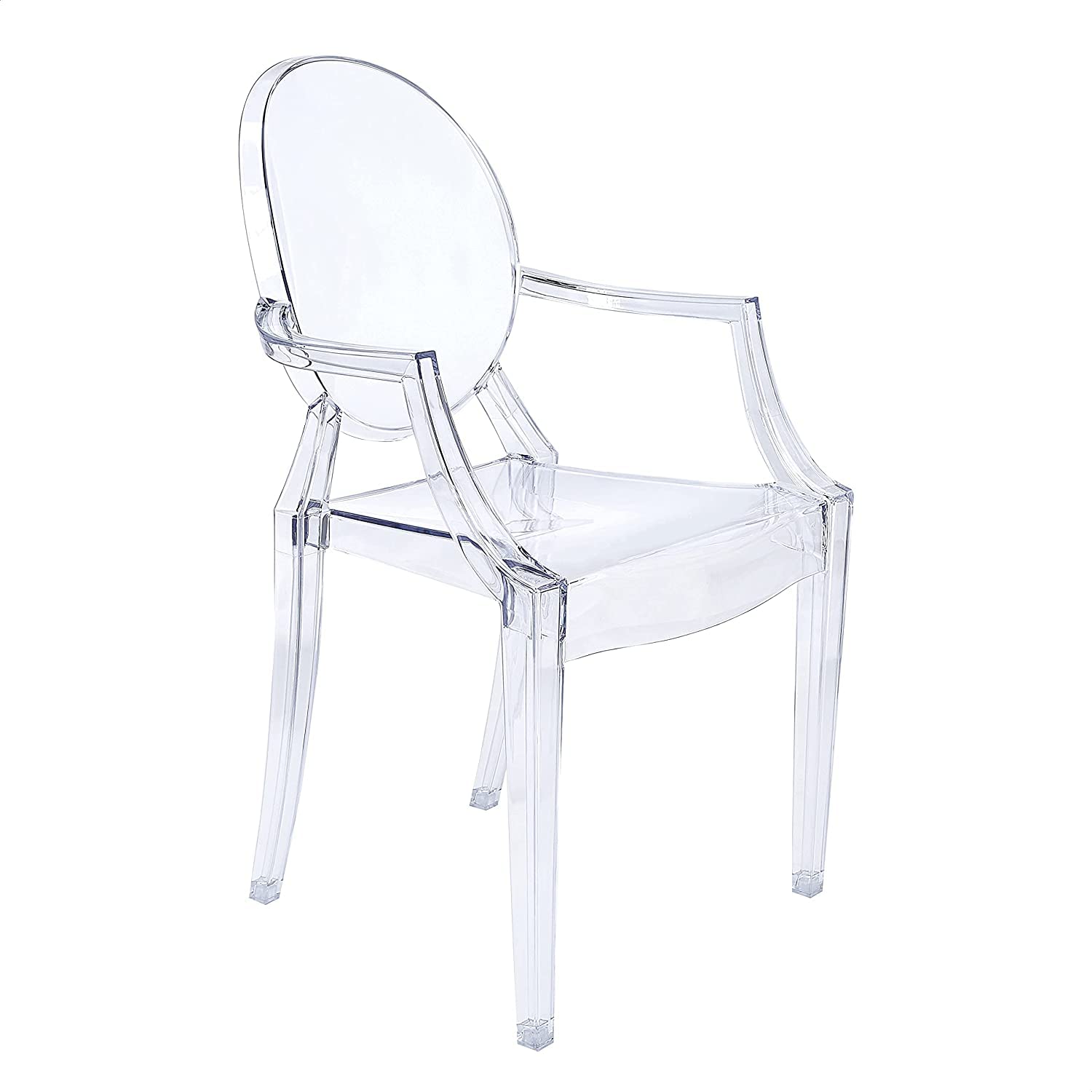 Furniture Modern Acrylic Stacking Arm Chair in Clear for hotel