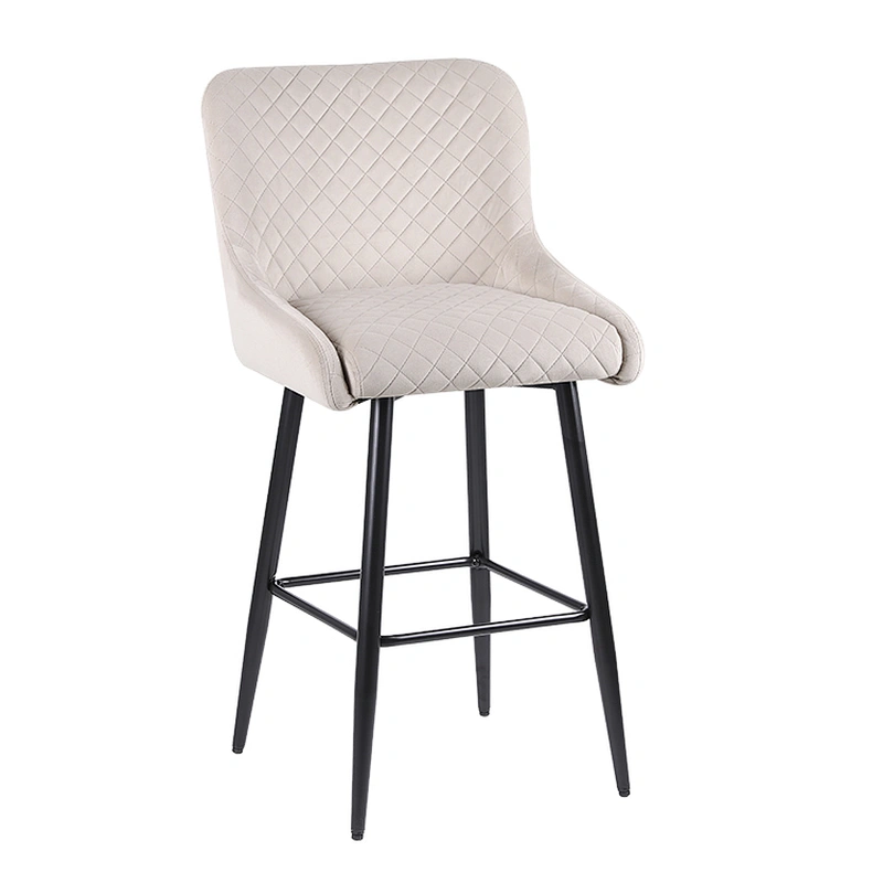 Hot sale metal comfortable bar stool velvet fabric wholesale morden bar chair