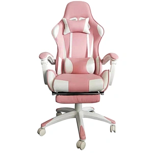 High Quality Custom Logo Pu pink office girl gaming chair