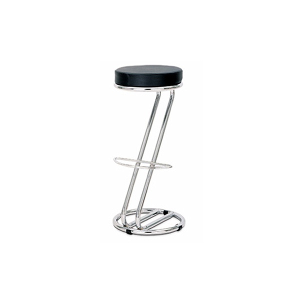 Comfortable upholstered black z shape bar stool